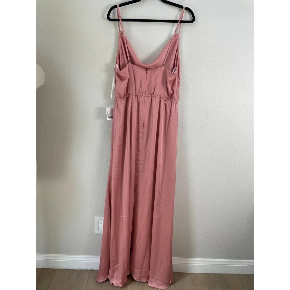Thread‎ Bridesmaid XL Cowl Neck Formal Gown Desert Rose Prom Dress Bridesmaids